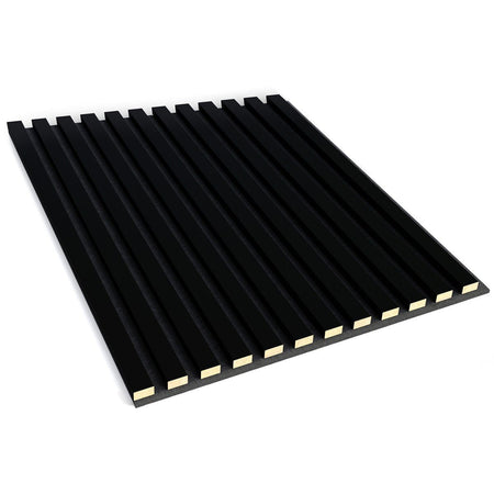 Acoustic Slats panel in square - Black Matt - DecorMania.eu