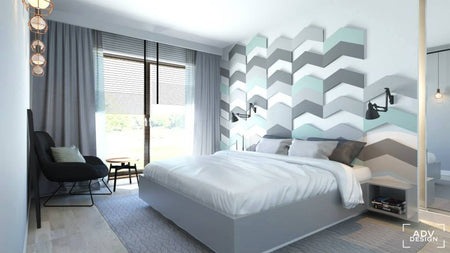 CHEVRON Acoustic soft 3D wall panel - DecorMania.eu