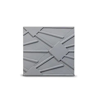 Concrete 3D Tile ANDROMEDA Grey - Box of 12 - DecorMania.eu