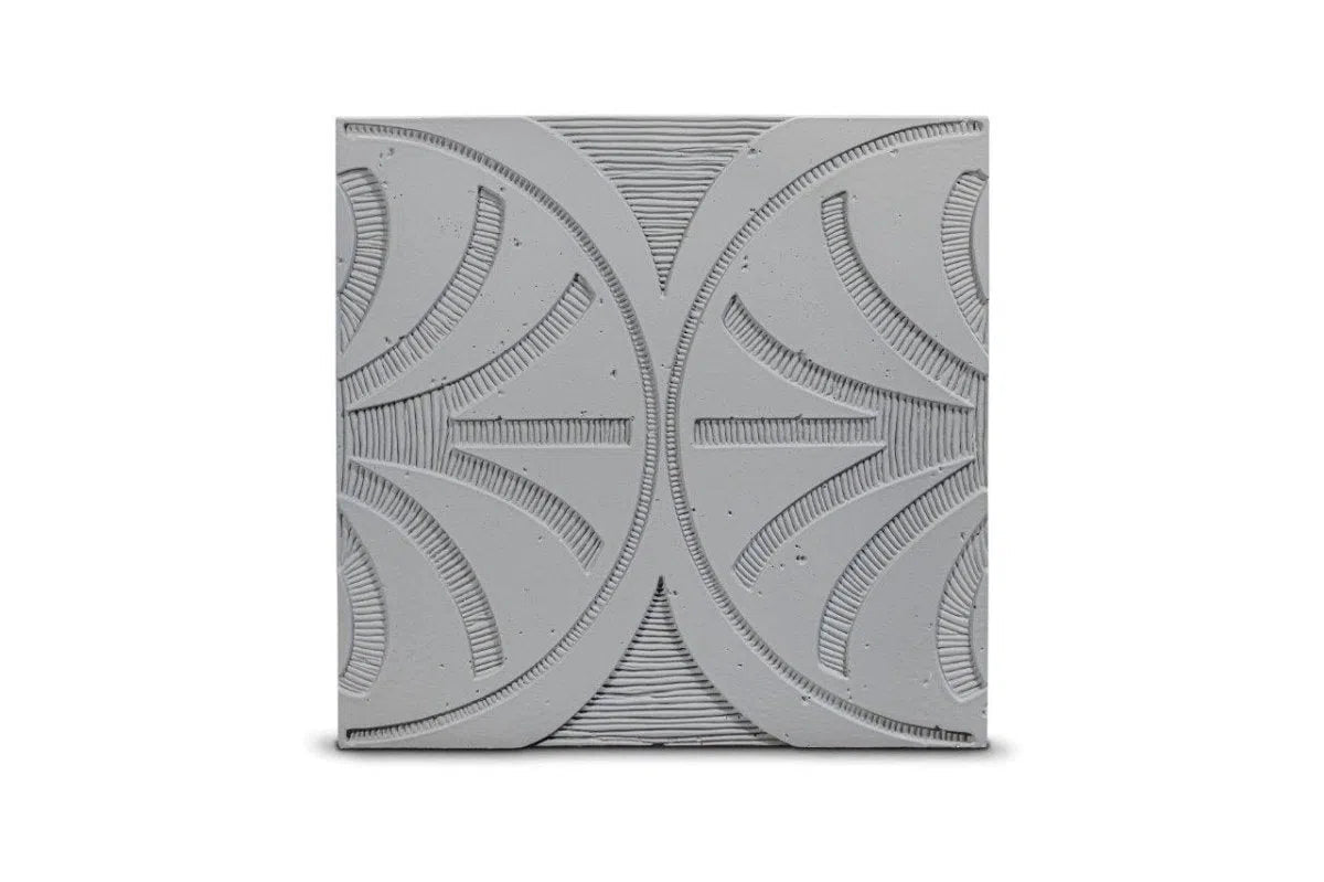 Concrete 3D Tile CARINA Grey - Box of 6 - DecorMania.eu