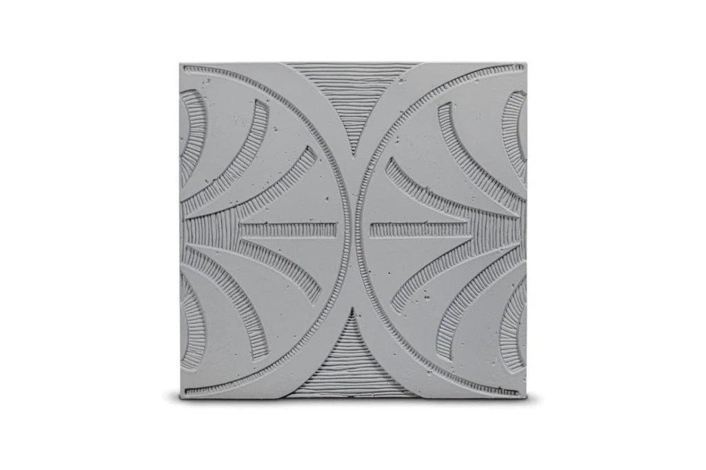 Concrete 3D Tile CARINA Grey - Box of 6 - DecorMania.eu