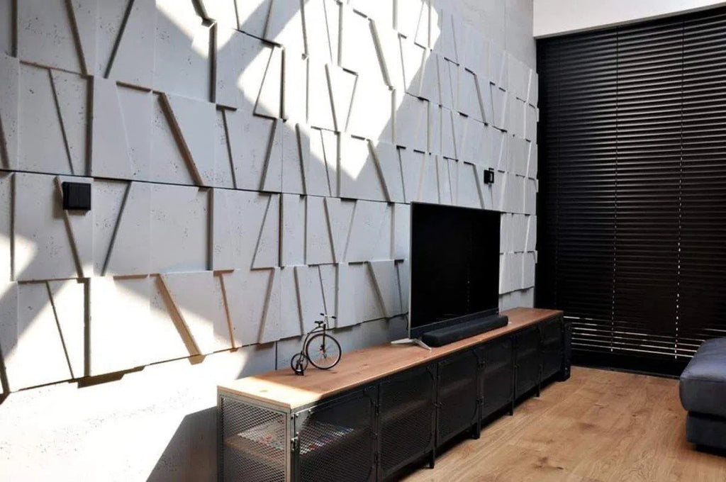 Concrete 3D Wall Panel MULTI BOOKCASE - DecorMania.eu