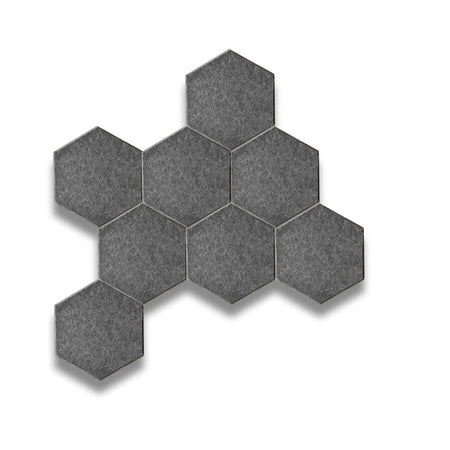 HEXA Felt 3D - DARK GREY 3pcs. - DecorMania.eu